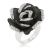Onyx Bloom Cocktail Ring