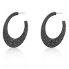 Contemporary Loop Hematite Earrings