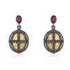 Tutone Fuchsia Earrings 